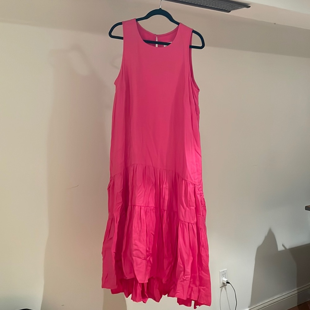 NWT Anthropologie Maeve Sleeveless Pink Maxi Dress size 1X